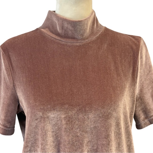 Madewell Velvet Mock Neck Dress in Mauve Womens Small - Picture 4 of 7